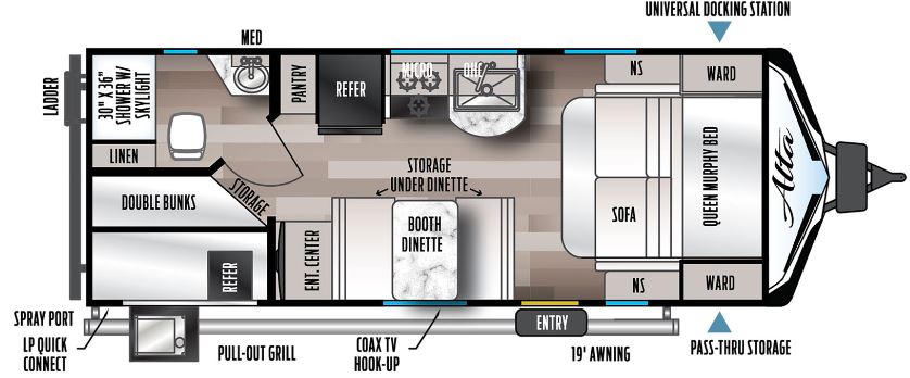 2022 EAST TO WEST RV ALTA 2100MBH, , floor-plans-day image number 0